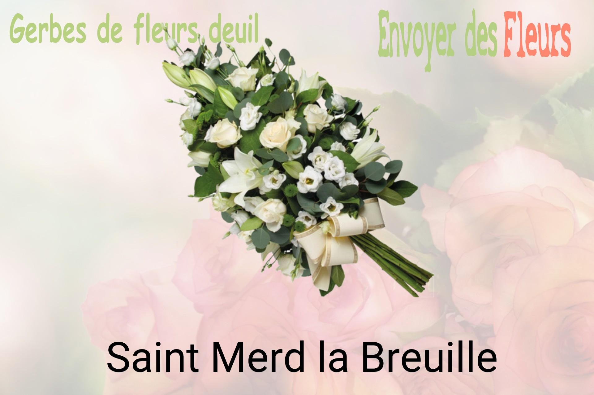 Gerbe de fleurs de deuil livrée à Saint-Merd-la-Breuille